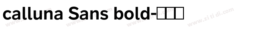 calluna Sans bold字体转换